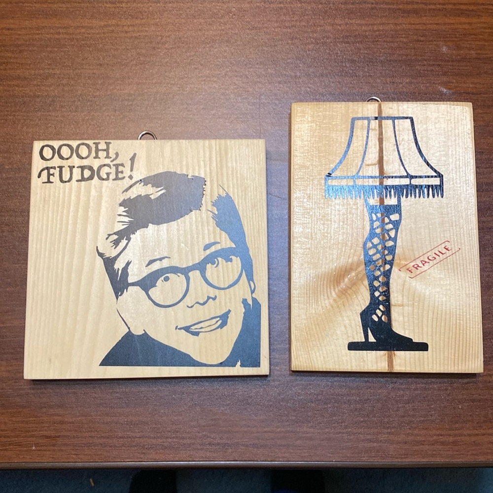 NWOT Hand Crafted Wood Christmas Story Plaques
